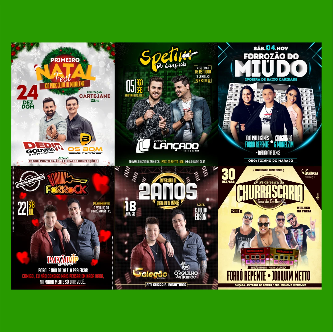Miniatura de Pack de 50 Flyers para Festas e Eventos - Corel Draw