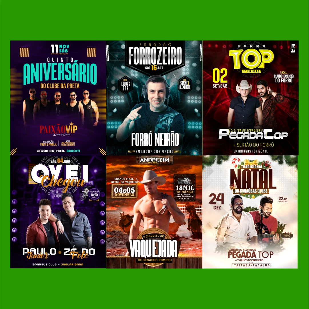 Miniatura de Pack de 50 Flyers para Festas e Eventos - Corel Draw