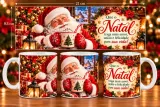 Miniatura de 10 Artes Exclusivas para Canecas com Tema Natal Mágico | Envio Imediato