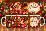 Miniatura de 10 Artes Exclusivas para Canecas com Tema Natal Mágico | Envio Imediato