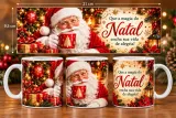 Miniatura de 10 Artes Exclusivas para Canecas com Tema Natal Mágico | Envio Imediato