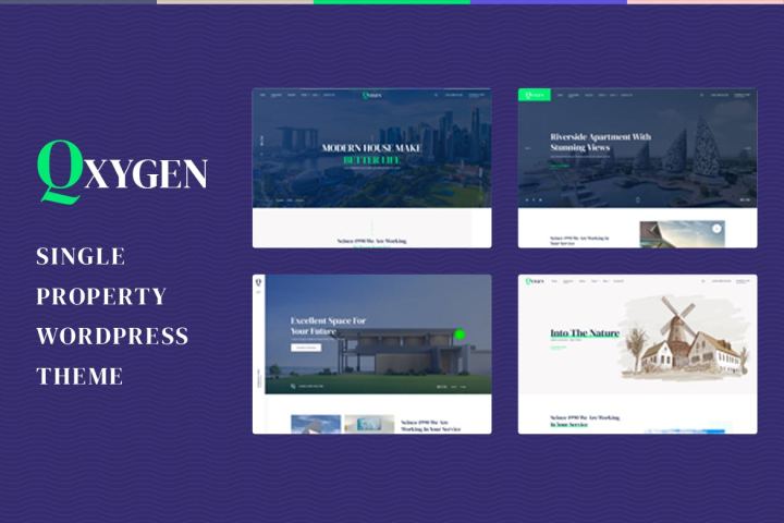 Qxygen – Propriedade única WordPress Tema