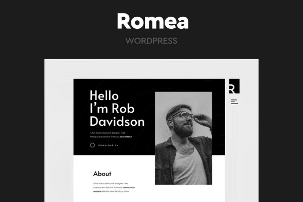 Romea – Portfólio pessoal WordPress Tema
