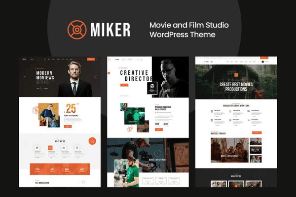 Miker – Filme e estúdio de cinema WordPress Tema