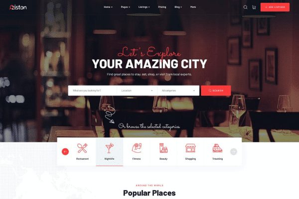 Ziston – Lista de diretório WordPress Tema