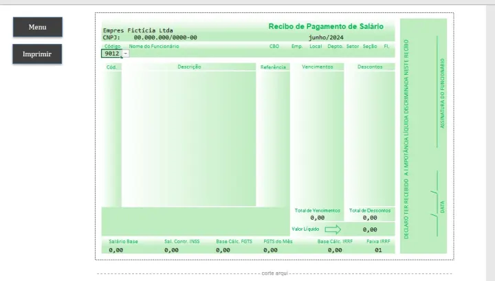 Planilhas para Holerite + Mini Sistema Holerite (EXCEL)