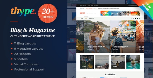Thype  - Personal Blog WordPress