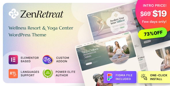 Zen Retreat  - Wellness Resort, Spa & Yoga WordPress Theme