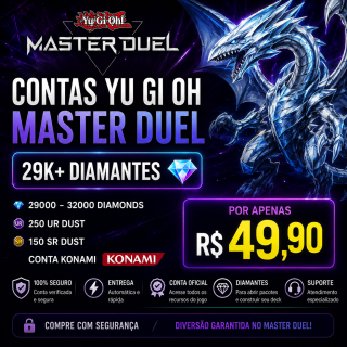 Contas Yu Gi Oh Master Duel 29K+ Diamantes