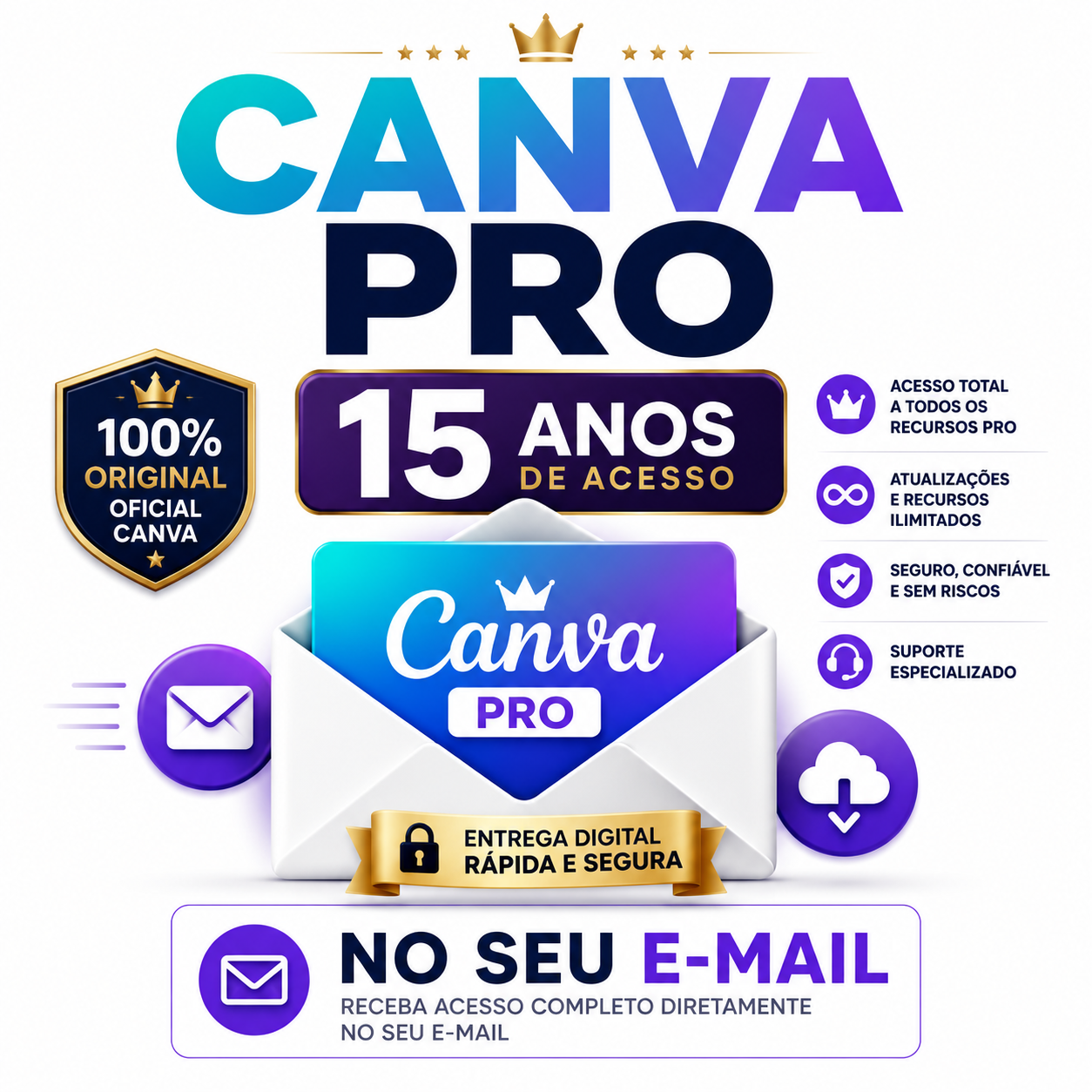 CANVA PRO 15 ANOS NO SEU EMAIL