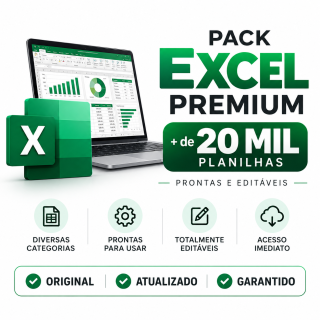 Pack Excel Premium + de 20 Mil Planilhas Prontas e Editáveis