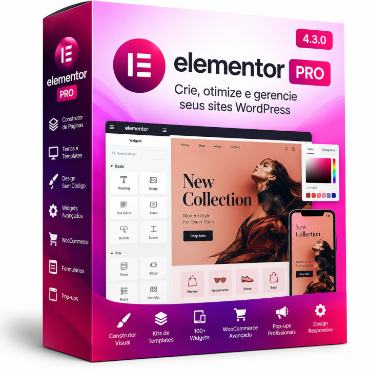 Elementor Pro   e  Templates Kit–Envio Automático