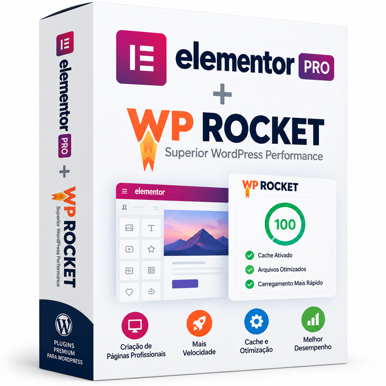 Elementor Pro + WP Rocket e 1240 Templates Editavel