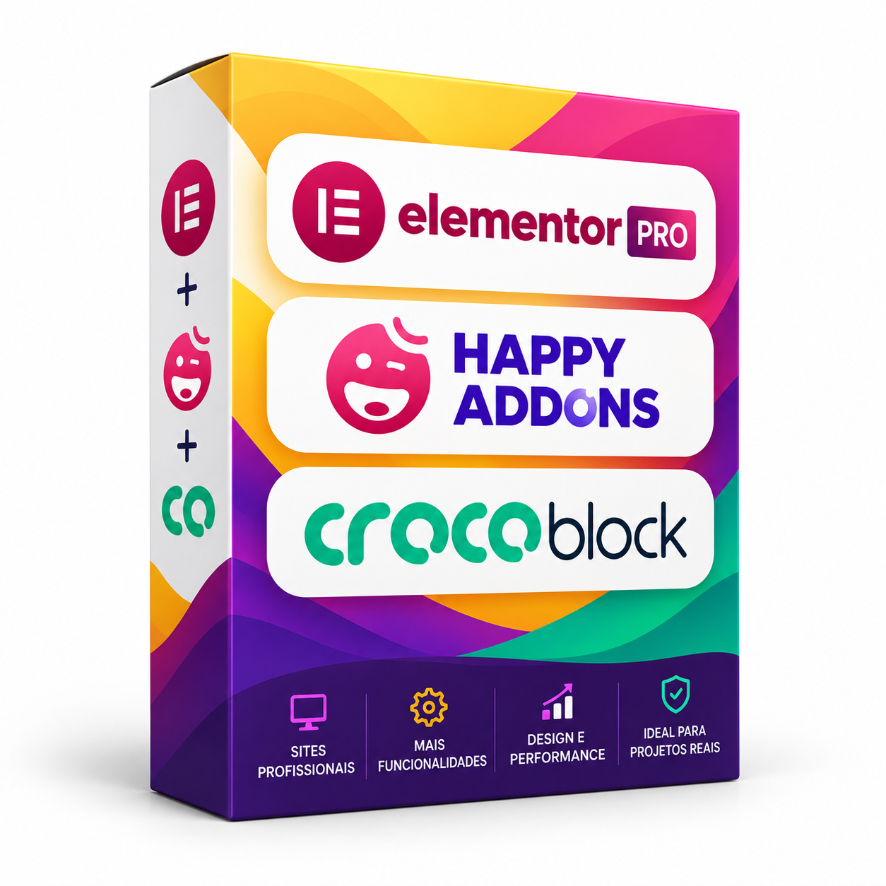 Elementor Pro + Happy Addons + Crocoblock – SITES ILIMITADOS