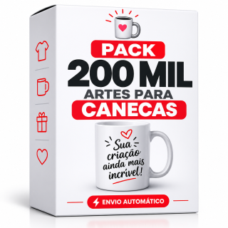 Pack 200 Mil Artes para Canecas –Envio Automático