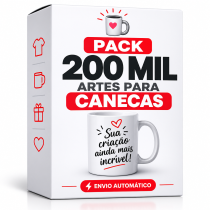 Pack 200 Mil Artes para Canecas –Envio Automático