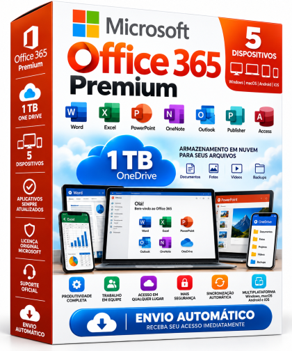 Microsoft Office 365 Premium 1TB | 12 meses–Envio Automático
