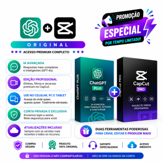 ChatGPT Plus + CapCut Pro – Envio Automático