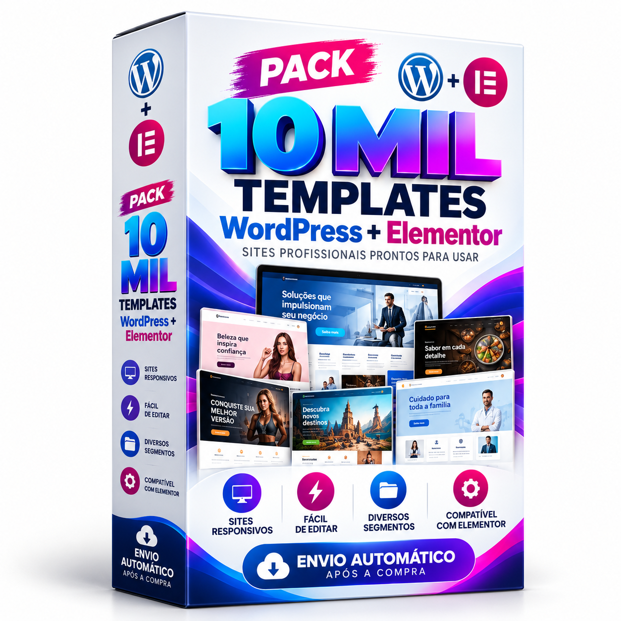 Pack 10 Mil Templates WordPress + Elementor –Envio Automático