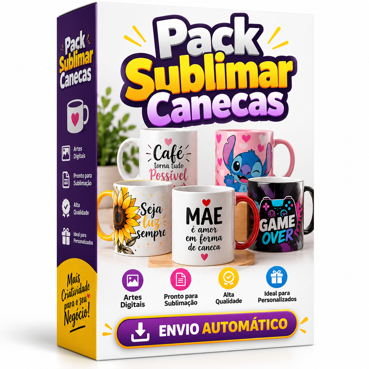 Pack Sublimar Canecas –Envio Automático