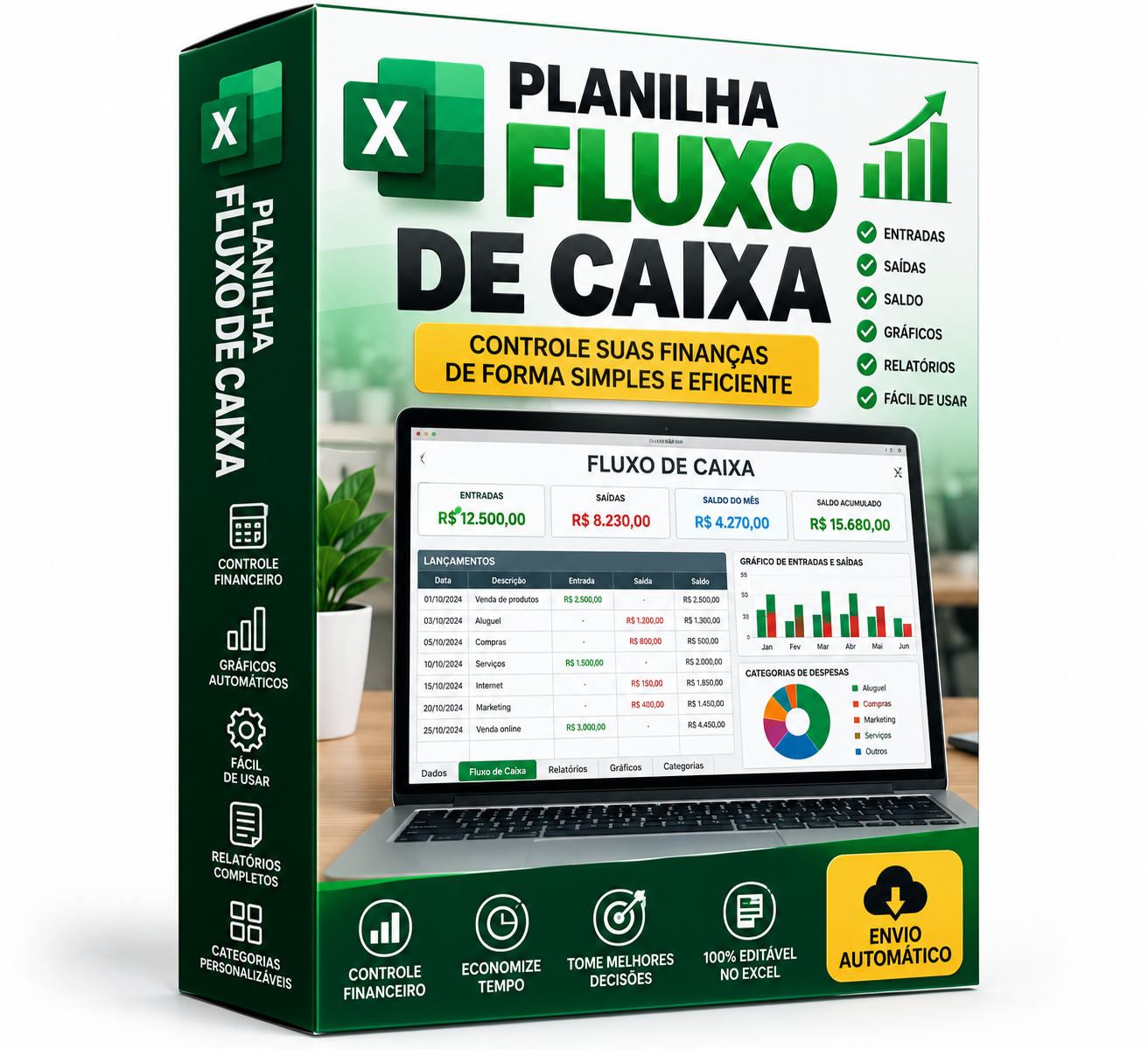 Planilha Fluxo de Caixa –Envio Automático