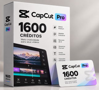 CapCut Pro – Pacote de 1.600 Créditos 1 Mês -Entrega Imediata