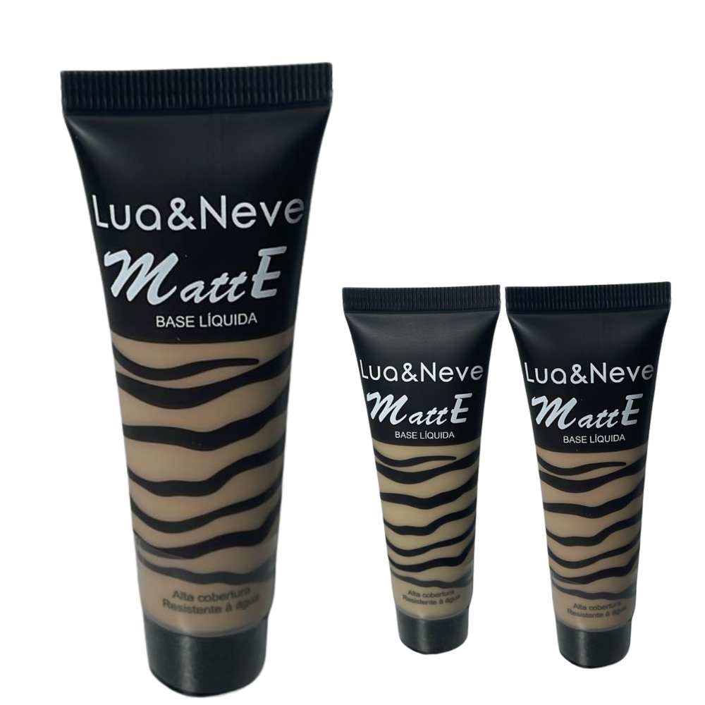 Base Líquida Facial Matte Alta Cobertura 30ml - Lua & Neve