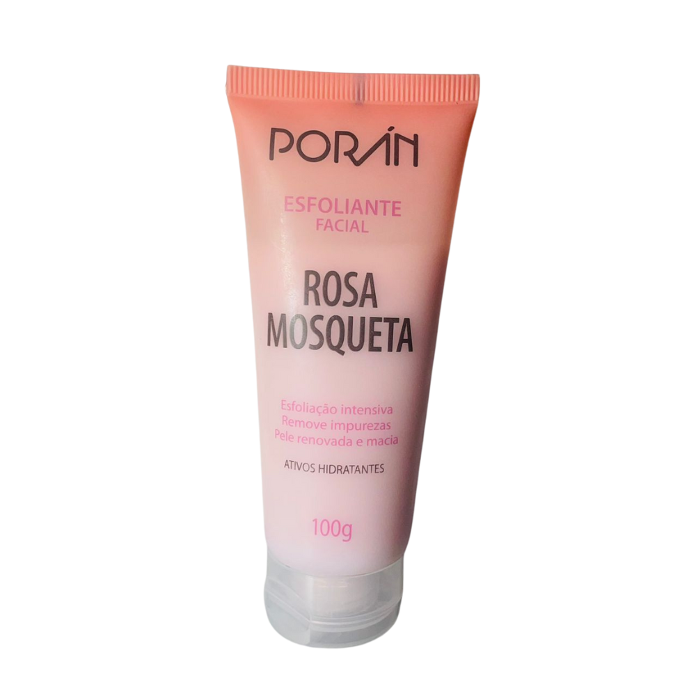 Esfoliante Facial Rosa Mosqueta 100g Poran Rosto Macio Esfoliação Intensiva